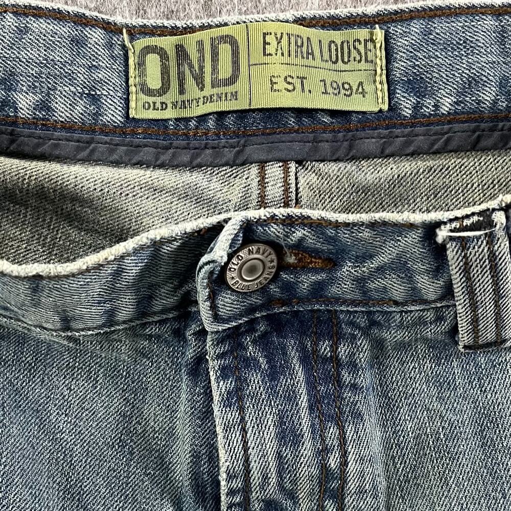 VTG 2006 Old Navy OND Extra Loose Baggy Jeans Mens 32x30 Light Wash Wide Leg Y2K - Picture 4 of 8
